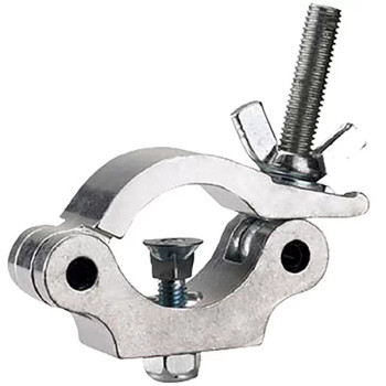 Odyssey Pro Half Coupler with Round Neck Countersunk Bolt, Fits 2" Tube, 660 lb Load Capacity, Polished Natural Finish (LACP30R)