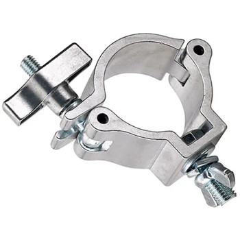 Odyssey Medium-Duty Coupler with Large Wing Nut, Fits 1.9–2" OD Tube, 165 lb Load Capacity, Polished Natural Finish (LACML30)