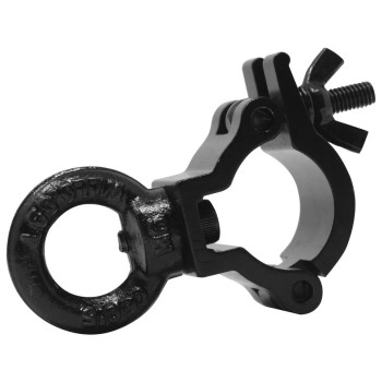 Odyssey 3/4" Half Coupler with Eye Bolt, Fits 0.75–1" OD Tube, 132 lb Load Capacity, Black Finish (LACE25XSB)