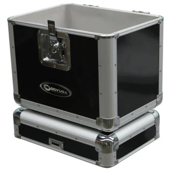 Odyssey KROM Series Black Stackable Record / Utility Case Holds 70 x 12" Vinyl Records & LPs (KLP2BLK)