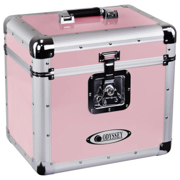 Odyssey Vintage Series Pink 12" Vinyl / LP Case Holds 70 Records (KLP1-VINTAGEPINK)