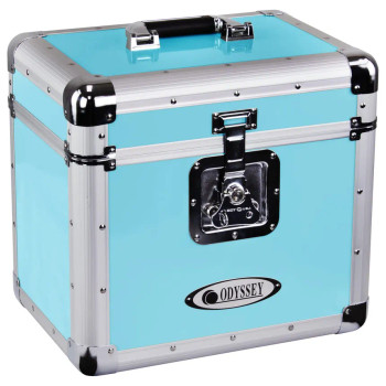 Odyssey Vintage Series Sky Blue 12" Vinyl / LP Case Holds 70 Records (KLP1-SKYBLUE)