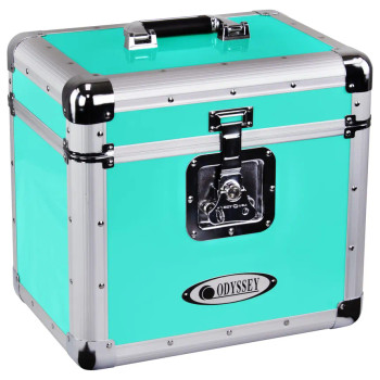 Odyssey Vintage Series Aqua 12" Vinyl / LP Case Holds 70 Records (KLP1-AQUA)