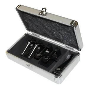 Odyssey KROM Series Silver PRO2 Case for Four Turntable Needle Cartridges (KCC4PR2SL)