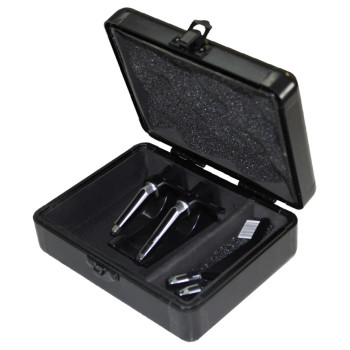 Odyssey KROM Series Black PRO2 Case for Two Turntable Needle Cartridges (KCC2PR2BL)