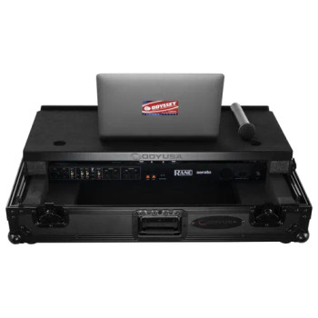 Odyssey RANE ONE 1U Black Rack Flight Case with Glide Platform (FZGSRANEONEW1BL)