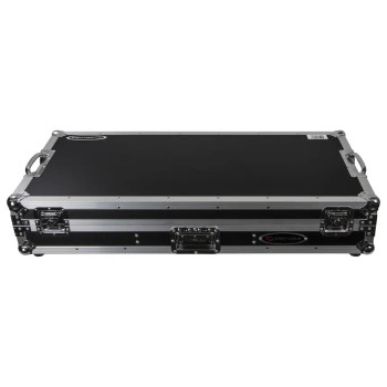 Odyssey FZGSL12CDJWRBL Black Low Profile 12" Format DJ Mixer and Two Large Format Media Players Flight Coffin Case with Wheels and Glide Platform (FZGSL12CDJWRBL)
