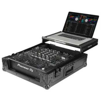 Odyssey FZGSDJMA9BL Black Label Pioneer DJM-A9 Flight Case with Glide Style Laptop Platform (FZGSDJMA9BL)