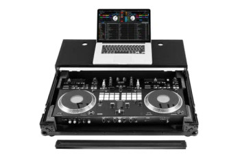 Odyssey FZGSDDJREV7WBL Black Pioneer DDJ-REV7 Glide Style Flight Case with Wheels and Laptop Platform (FZGSDDJREV7WBL)
