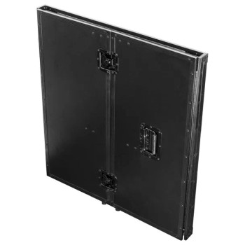 Odyssey Black 33″ Wide x 36″ Tall Two-Tier DJ Fold-out Stand (FZF33362TBL)