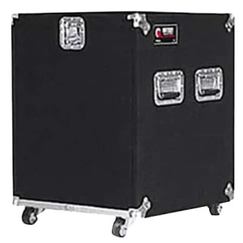 Pro 12U Carpeted Amplifier Rack Case with Wheels (CRP12W)