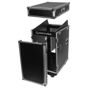Odyssey 13U Top Slanted / 16U Vertical Pro Combo Rack with Casters (FZ1316W)