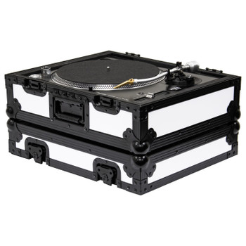 Odyssey DESIGNER DJ™ Universal Shadow Trim White Turntable Flight Case (FZ1200WTBL)