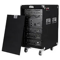 Pro 16U Carpeted Amplifier Rack Case with Wheels (CRP16W)