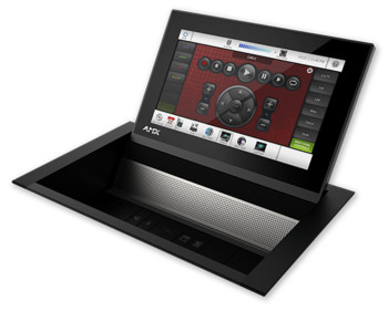 AMX HPX-MSP-7-BL HydraPort 7" Touch Connection Port with Modero S Touch Panel, Black Finish, 8-Module Connection Port with Integrated Touch Panel Cover, (FG571-07)