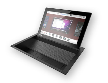 AMX HPX-MSP-10-BL HydraPort 10" Touch Connection Port with Modero S Touch Panel, Black Finish, 10-Module Connection Port with Integrated Touch Panel Cover, (FG571-10)