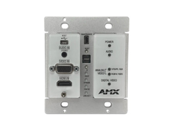 AMX NMX-ENC-N1115-WP-WH SVSI Wallplate Video over IP Encoder, White Finish, Features Minimal Compression Streaming, HDMI and VGA Video Inputs, Audio, Serial Control, Ethernet Connectivity, and KVM-over-IP Support, (FGN1115-WP-WH)