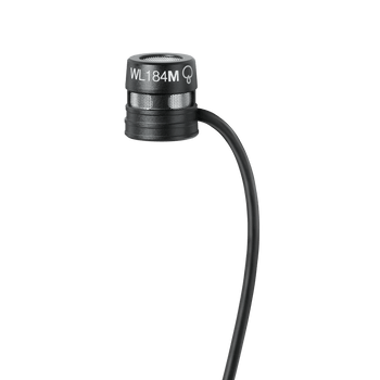 Shure Lavalier Microphone, Supercardioid, Black with 3.5mm Locking Connector for Wireless Bodypack Systems (WL184MB/S-LM3)