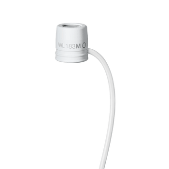 Shure Lavalier Microphone, Omnidirectional, White with 4-Pin Mini Connector (TA4F) for Wireless Bodypack Systems (WL183MW/O-TQG)