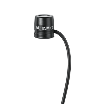 Shure Lavalier Microphone, Omnidirectional, Black with 3.5mm Locking Connector for Professional Wireless Applications (WL183MB/O-LM3)