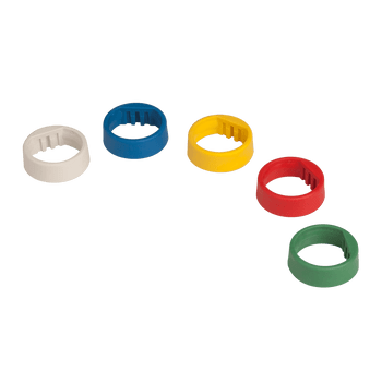 Shure WA616M Identification Rings Set (5-Pack) for Handheld Transmitters, Color-Coded ID Markers for Professional Wireless Audio Systems (WA616M)
