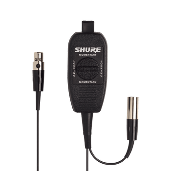 Shure In-Line Mute Switch for LX1, PG1, PGX1, SC, SLX, T1, U1, UC1, ULX1, and UR1 Bodypack Transmitters (WA360)