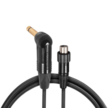 Shure Premium Guitar Cable with Right Angle 1/4-Inch Neutrik Connector, Professional Instrument Cable for Wireless and Audio Applications (WA307)