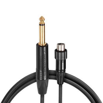 Shure Premium Threaded Locking TQG Connector Guitar Cable for GLXD1, ULXD1, and AXT100 Bodypack Transmitters (WA305)