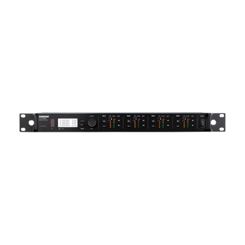 Shure ULXD4Q Quad Digital Wireless Receiver, V50 Band, Internal Power Supply with 1/2 Wave Antenna and Rack Mounting Hardware (ULXD4Q=-V50)