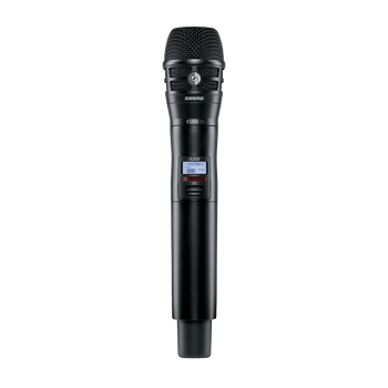 Shure Black Handheld Wireless Transmitter with KSM8 Dual-Diaphragm Dynamic Capsule for ULX-D Digital Wireless Systems, V50 Frequency Band for Professional Vocal Performance and Stable RF Transmission (ULXD2/K8B=-V50)