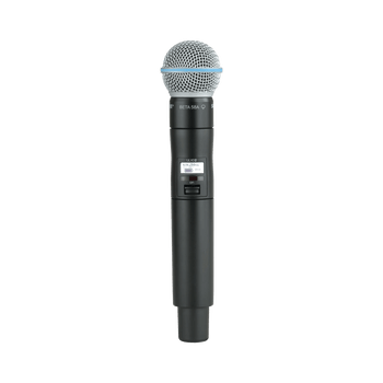 Shure Handheld Wireless Transmitter with BETA 58A® Microphone Capsule for ULX-D Digital Wireless Systems, V50 Frequency Band for Professional Vocal Performance and Stable RF Transmission (ULXD2/B58=-V50)