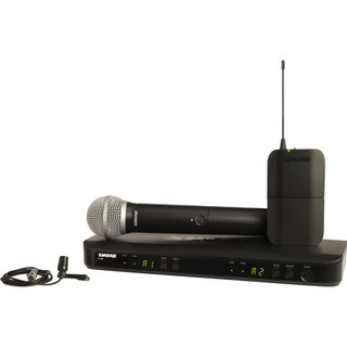 Shure BLX1288/CVL-H11 Wireless Combo System with CVL Lavalier and PG58 Handheld Microphone, H11 Band (BLX1288/CVL-H11)