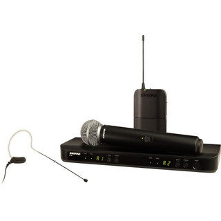 Shure BLX1288/MX153-H11 Wireless Combo System with MX153 Earset and SM58 Handheld Microphone, H11 Band (BLX1288/MX153-H11)