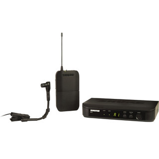Shure BLX14/B98-H11 Instrument Wireless System with BLX4 Receiver, BLX1 Bodypack Transmitter, and WB98H/C Cardioid Condenser Instrument Microphone, H11 Band (BLX14/B98-H11)