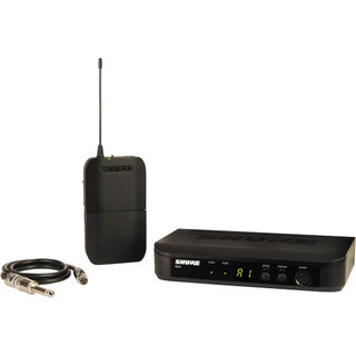 Shure BLX14-J11 Guitar Wireless System with BLX4 Receiver, BLX1 Bodypack Transmitter, and WA302 Instrument Cable (BLX14-J11)