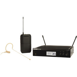 Shure BLX14R/MX53-J11 Rackmount Headset Wireless System with BLX4R Receiver, BLX1 Bodypack Transmitter, and MX153 Headset Microphone, J11 Band (BLX14R/MX53-J11)