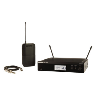 Shure BLX14R-H11 Rackmount Guitar Wireless System with BLX4R Receiver, BLX1 Bodypack Transmitter, and WA302 Instrument Cable (BLX14R-H11)