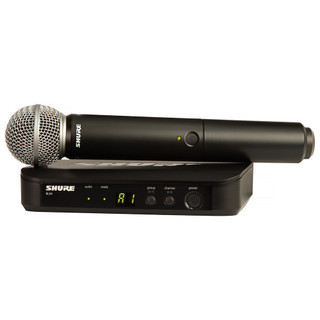 Shure BLX24/SM58-H10 Vocal Wireless System with BLX4 Receiver and BLX2 Handheld Transmitter with SM58 Microphone, H10 Band (BLX24/SM58-H10)