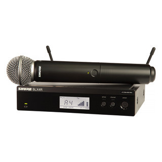 Shure BLX24R/SM58-H10 Rackmount Vocal Wireless System with BLX4R Receiver and BLX2 Handheld Transmitter with SM58 Microphone, H10 Band (BLX24R/SM58-H10)