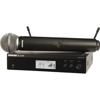 Shure BLX24R/SM58-J11 Rackmount Vocal Wireless System with BLX4R Receiver and BLX2 Handheld Transmitter with SM58 Microphone, J11 Band (BLX24R/SM58-J11)
