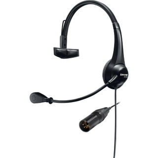 Lightweight Single-Sided Broadcast Headset with Neutrik 4-Pin XLR cable