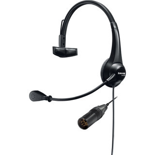 Lightweight Single-Sided Broadcast Headset with Neutrik 5-Pin XLR cable