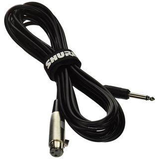 Shure C20AHZ 20ft Audio Cable with 1/4-Inch Phone Plug, Pin 2 Hot Configuration (C20AHZ)