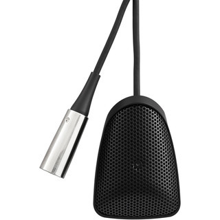 Omnidirectional,Low Profile Boundary Condenser Microphone, Attached 12' Cable, Black