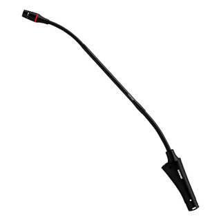 Shure Cardioid-12" Dual-Section Gooseneck Condenser Microphone, Inline Preamplifier, Flange Mount, Black