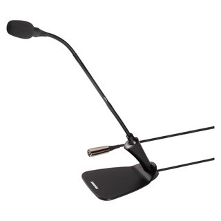 GOOSENECK MIC BLACK W/ BASE, 12 INCH