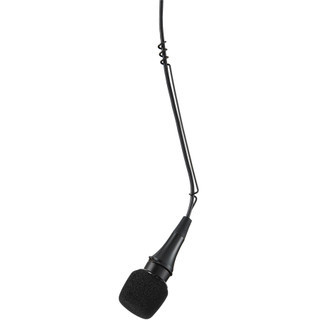 Shure Cardioid, Low Profile Overhead Condenser Microphone, Attached 25' Cable, Inline Preamplifier, Black