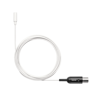 Shure Omni Lavalier Microphone, Tailored Response, MTQG Connector, White Finish, Accessories for Professional Broadcast and Audio Applications (TL48W/O-MTQG-A)