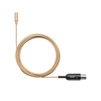 Shure Omni Lavalier Microphone, Tailored Response, MTQG Connector, Tan Finish, Accessories for Professional Broadcast and Audio Applications (TL48T/O-MTQG-A)