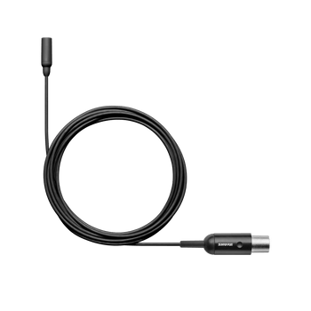 Shure Omni Lavalier Microphone, Tailored Response, MTQG Connector, Black Finish, Accessories for Professional Broadcast and Audio Applications (TL48B/O-MTQG-A)